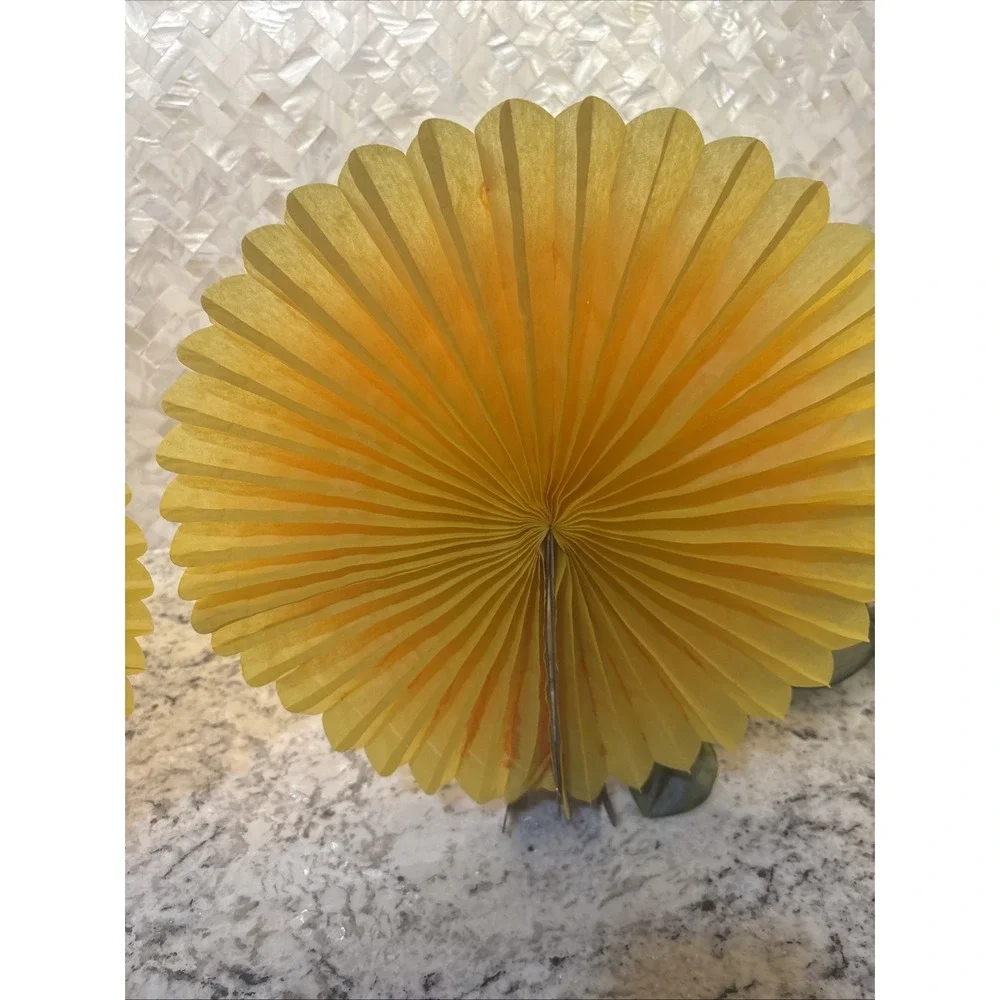 2 Vintage‎ RUSS Turkey Centerpiece Honeycomb Fold Cutout Tabletop Thanksgiving